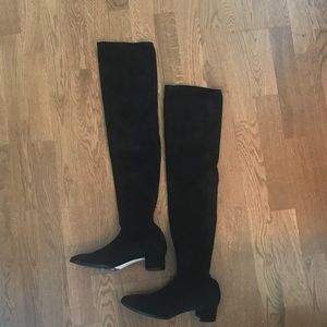 Manolo Blahnik Suede Over the Knee boots